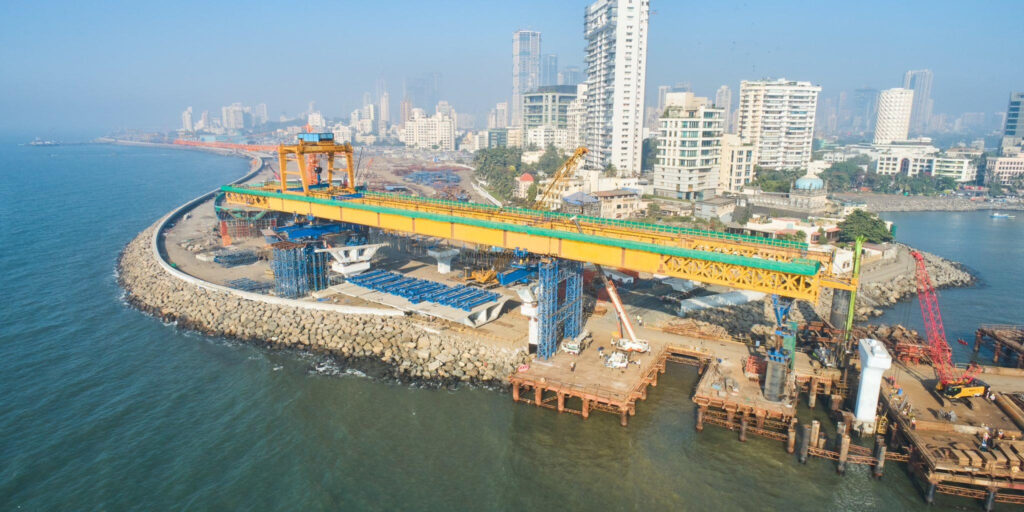 Mumbai Coastal Road Project Drone Images