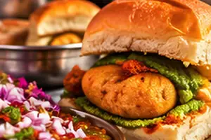 Mumbai vada pav street food