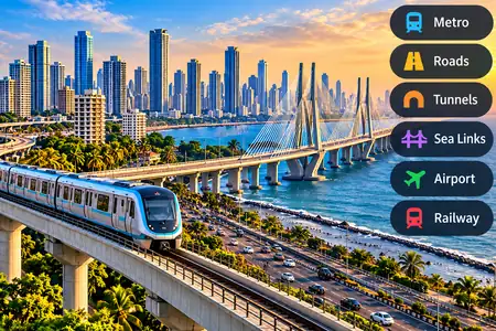 Mumbai metro, sea link and coastal road infrastructure